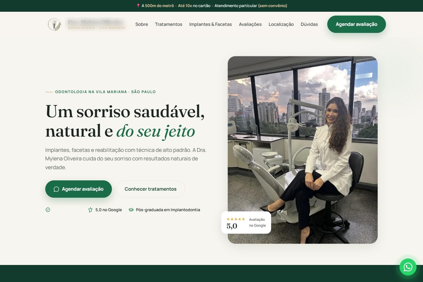 Site institucional de odontologia